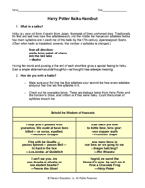 Harry Potter Haiku Handout