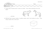 Math Warm-Up 78 for Gr. 1 & 2: Operations