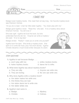 Historical Fiction Reading Warm-Up: Agatha Christie
