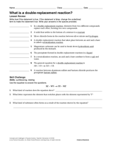 What Is a Double-Replacement Reaction?
