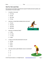 How Far, How Long? Quiz