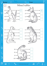 Mixed Tables: Dinosaur Division (Grade 3)